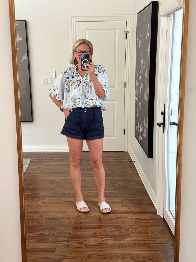 Celia Embroidered Short Sleeve Top by Sea New York | Rent