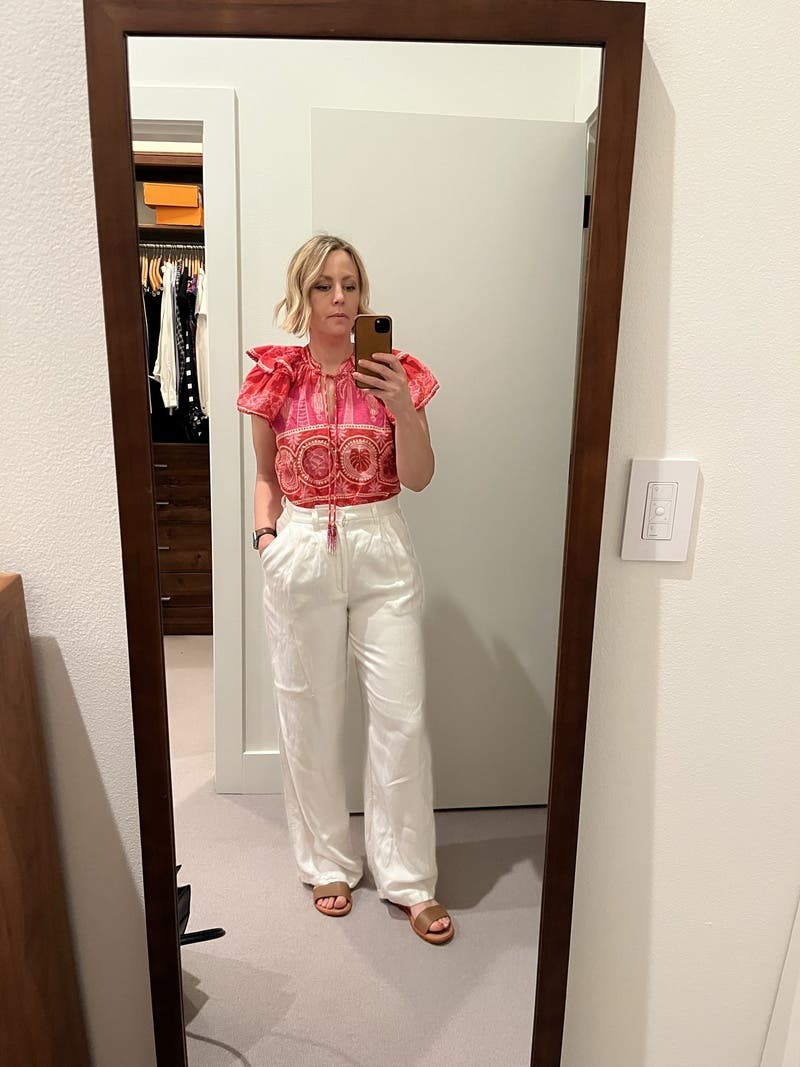 White Carrie Pants by Anine Bing | Rent the Runway