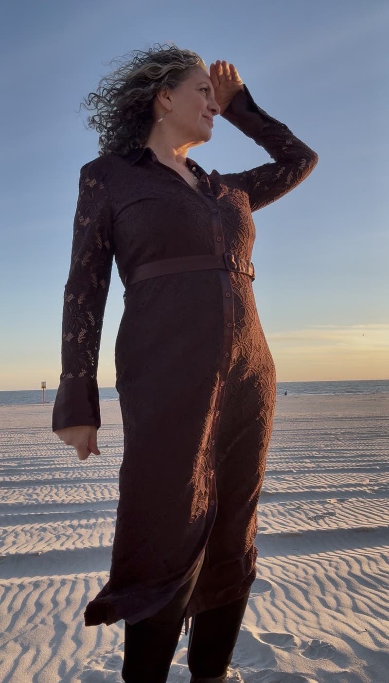 Satin Detail Lace Midi Dress by Derek Lam 10 Crosby x RTR | Rent