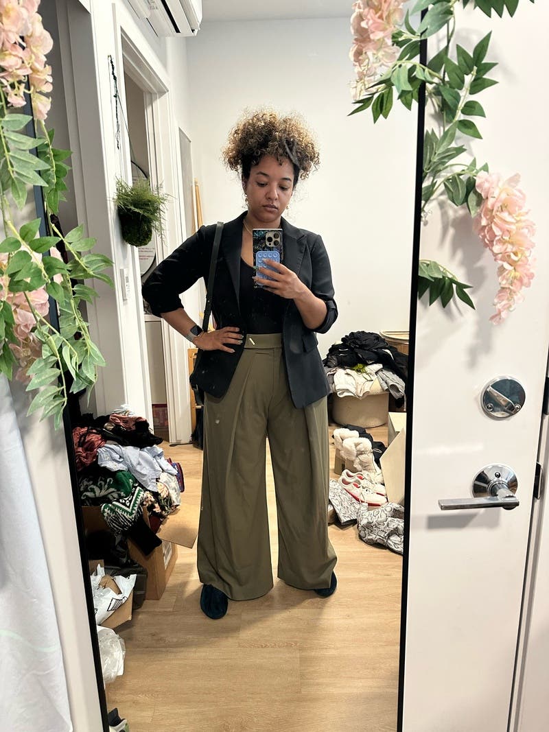 Olive Pleated Pants by Eudon Choi x RTR | Rent the Runway