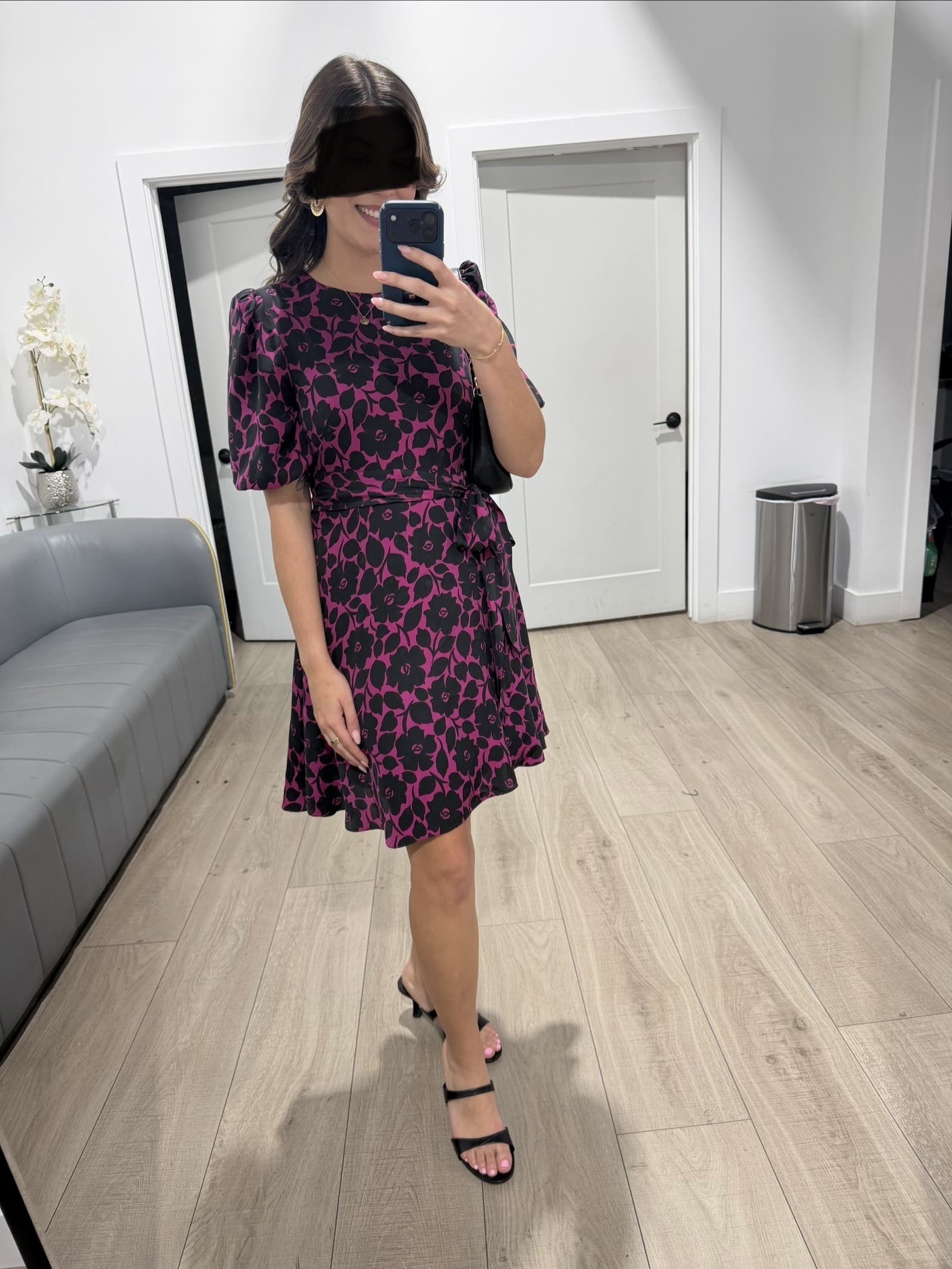 slim fit dress slacks 1950s Warped Floral Print Moire Silk Taffeta Bubble Skirt Dress – Shrimpton  Couture main image 1