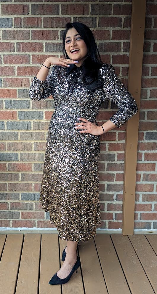 badgley mischka sequin shirt dress Sequin Shirtdress