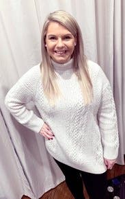 Diagonal Cable Turtleneck