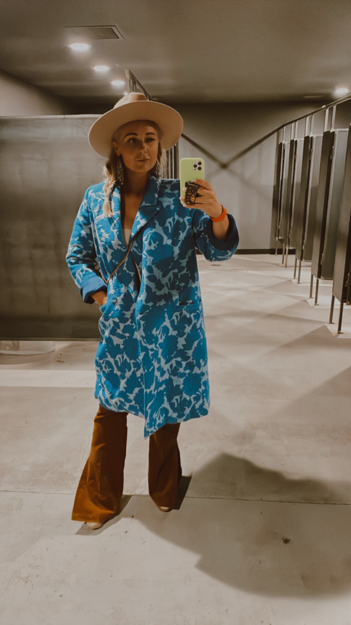 Blue Floral Coat by Victoria Victoria Beckham | Rent the Runway