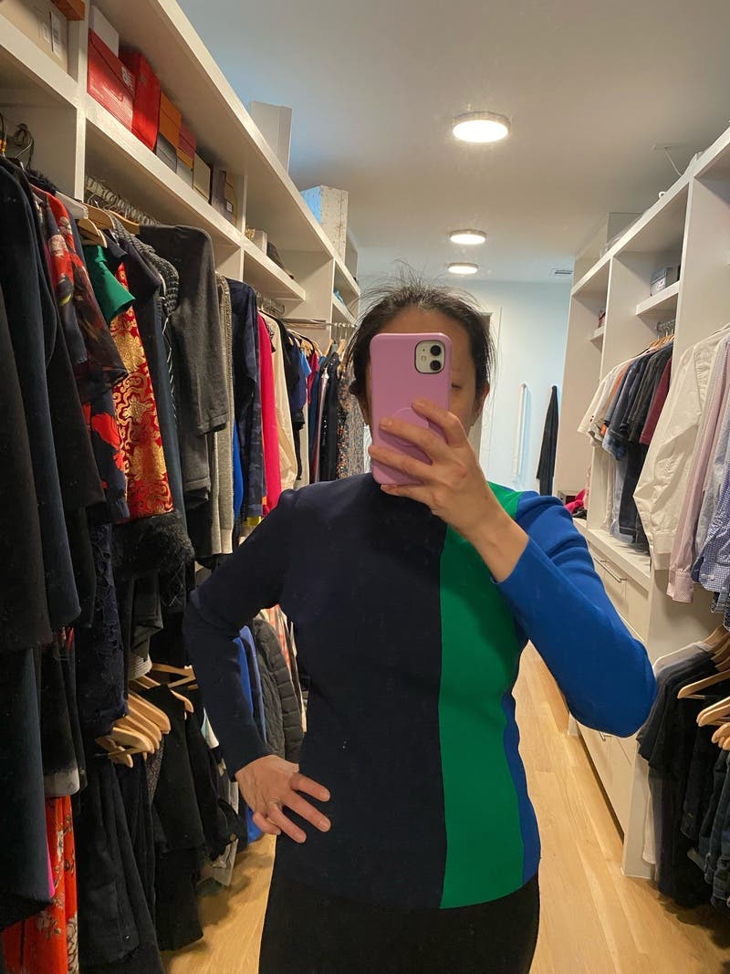 Knit Colorblock Turtleneck by Tory Sport | Rent the Runway