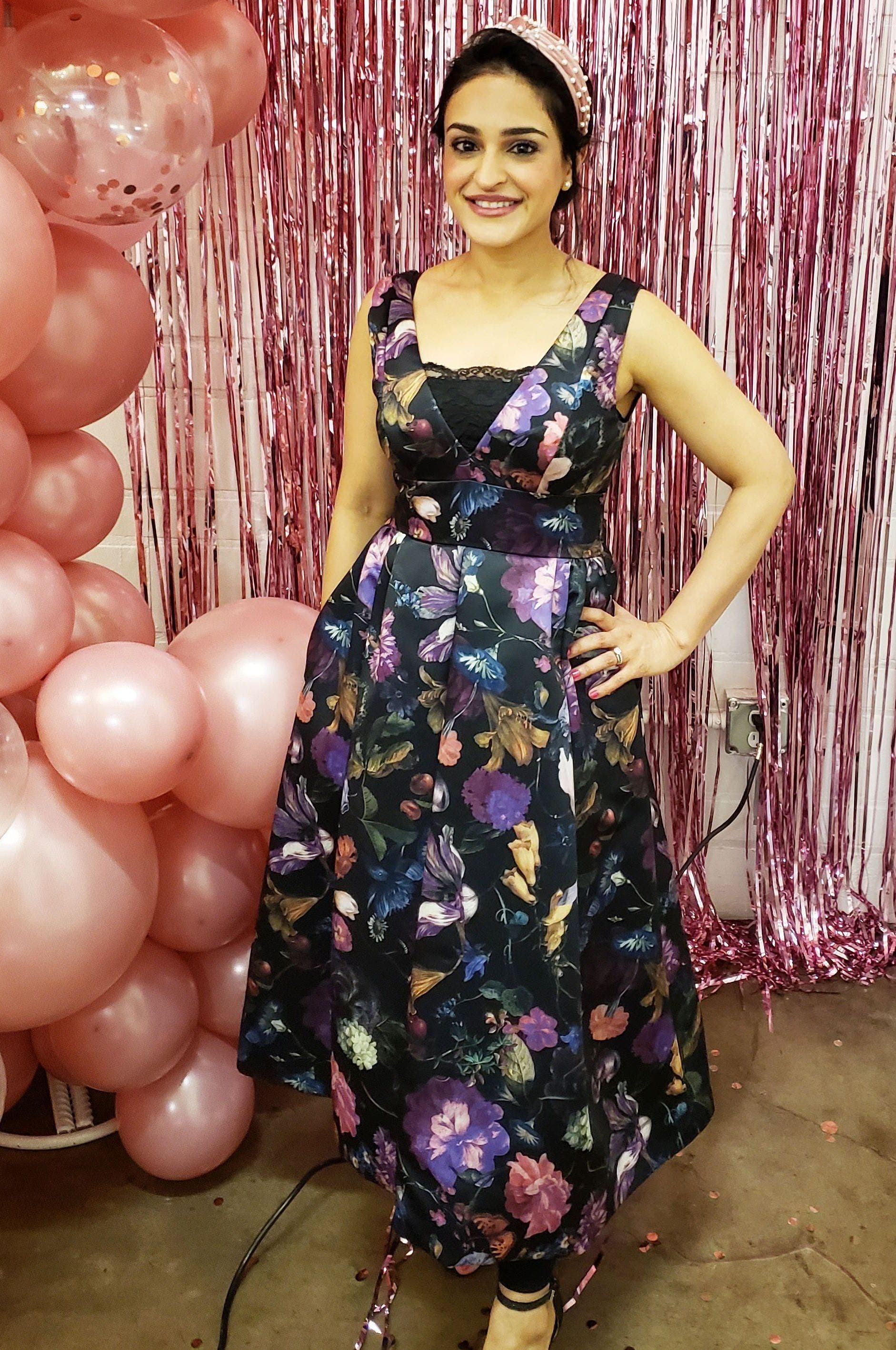 cynthia rowley winter floral dress CYNTHIA ROWLEY FLORAL DRESS