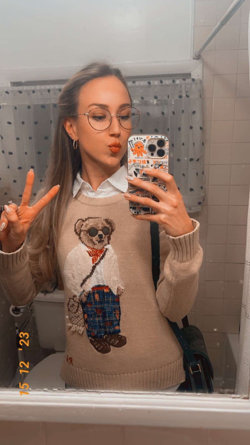 Ralph Lauren ポロベアニット M バーガンディ Polo by Ralph Lauren