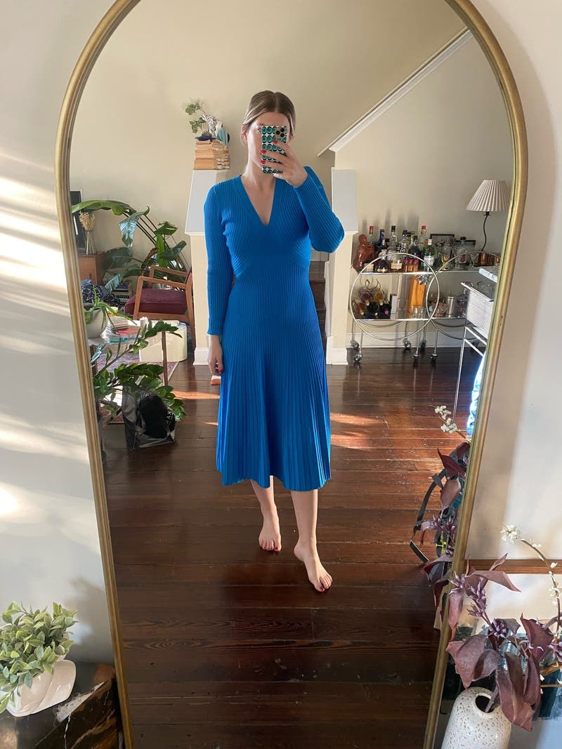 【JONATHAN SIMKHAI】ribbed cotton-blend ミディ wrap スカート Melba Ribbed Midi Dress by SIMKHAI | Rent the Runway