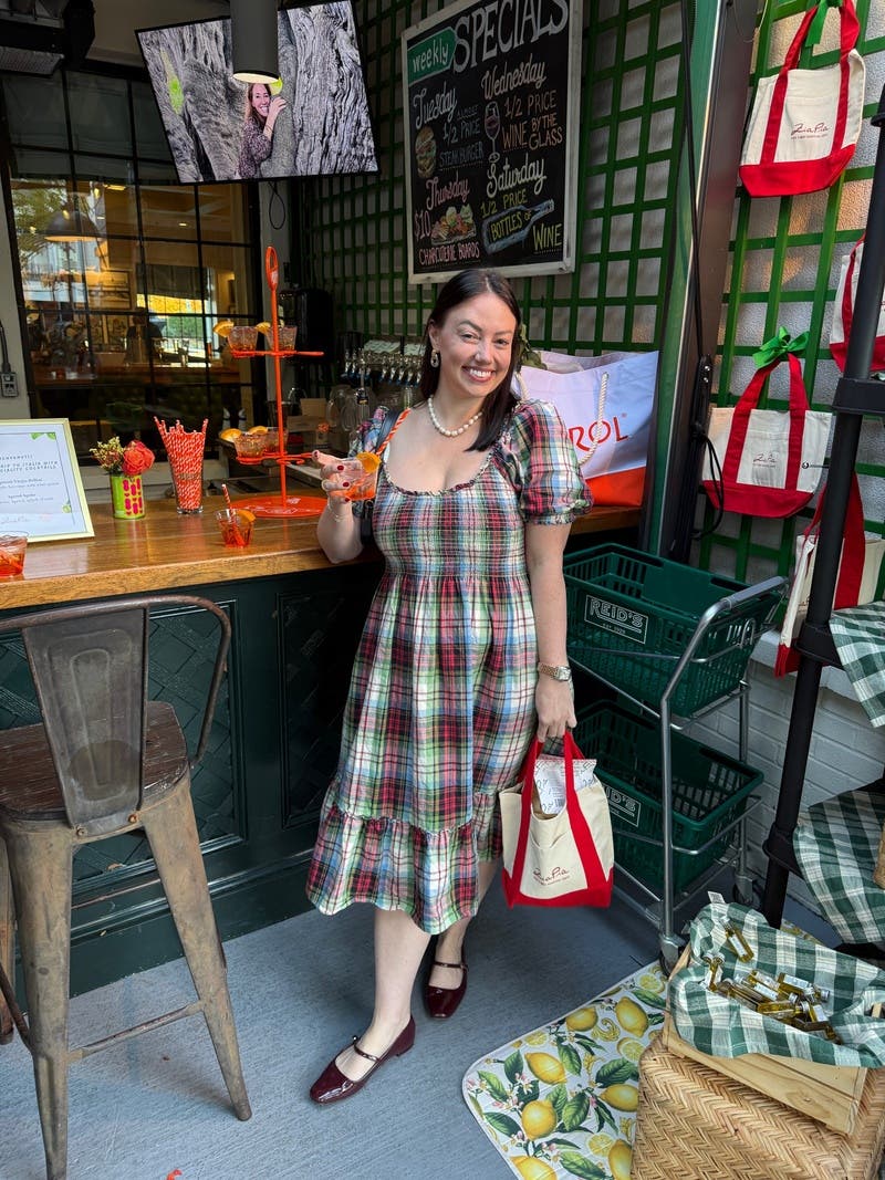 The Louisa Nap Dress in Ivory Tartan by Hill House Home | Rent the