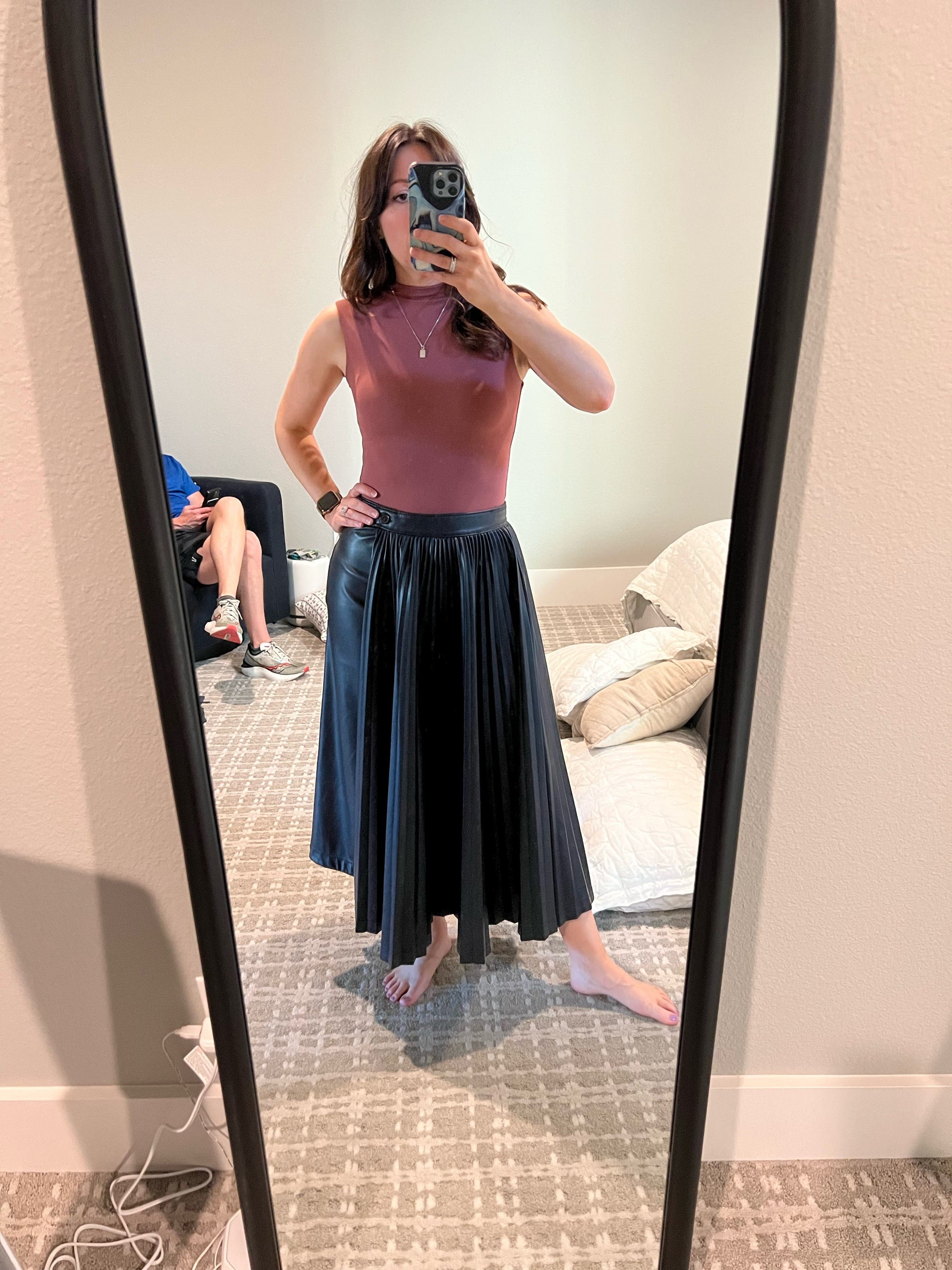 Faux Leather Pleated Skirt by Phillip Lim Rent the Runway