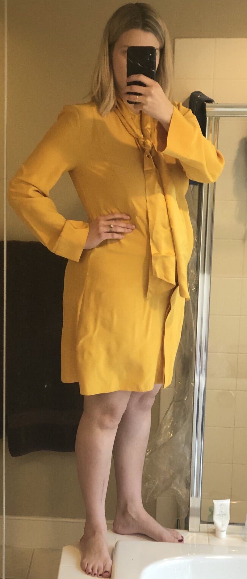 トップス TORY BURCH Sophia Dress Golden CREST Tory Burch Size 0 Golden Crest Sophia Button Front Long