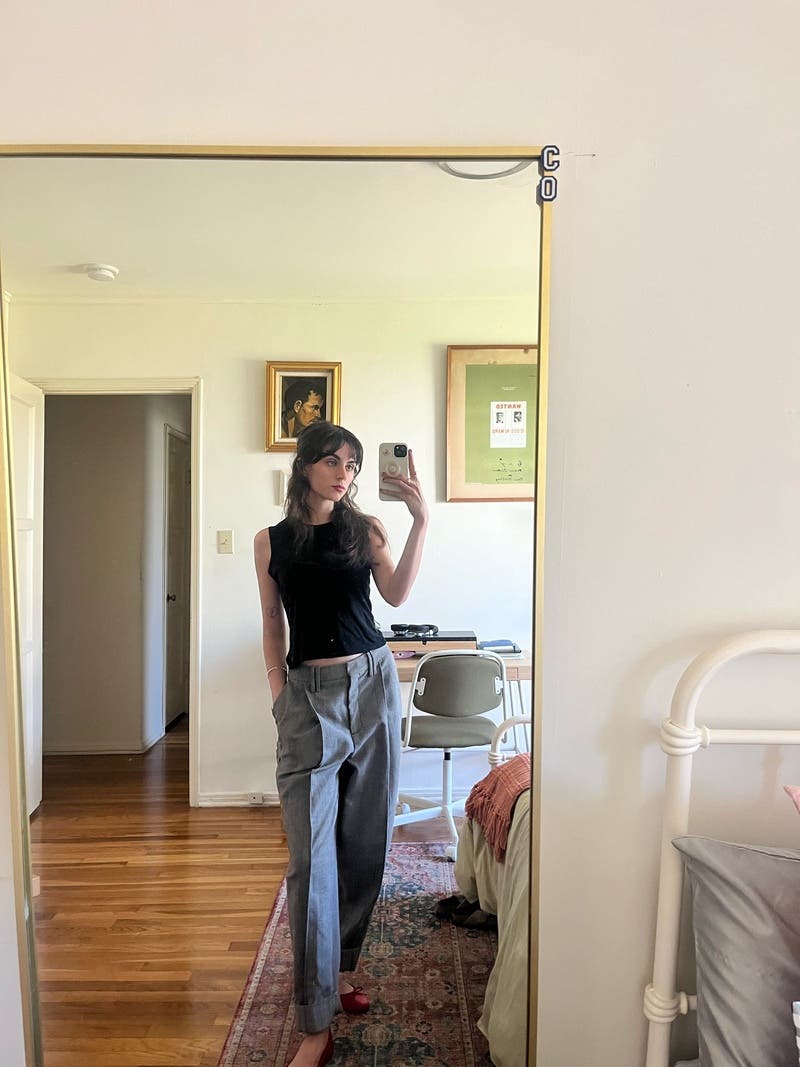【関税&送料込】Ganni Herringbone Pants Herringbone Pants by GANNI | Rent the Runway