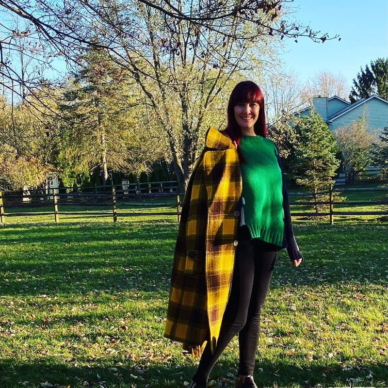 Amber Pop Plaid Coat by Sea New York | Rent the Runway
