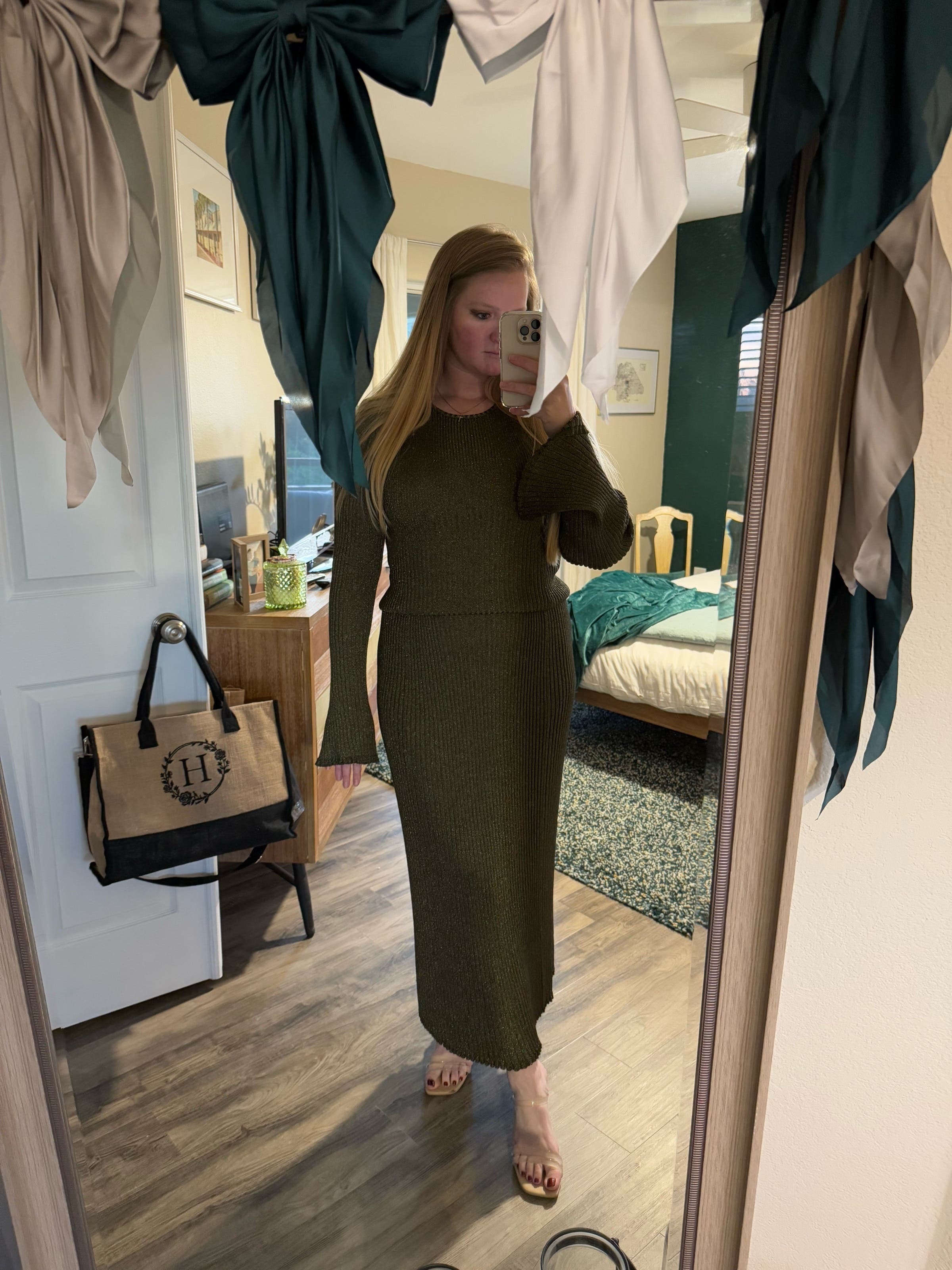 【関税込み】Proenza Schouler シルバー Joni マキシワンピース Proenza Schouler Joni Dress in Metallic Rib - Gold | Proenza