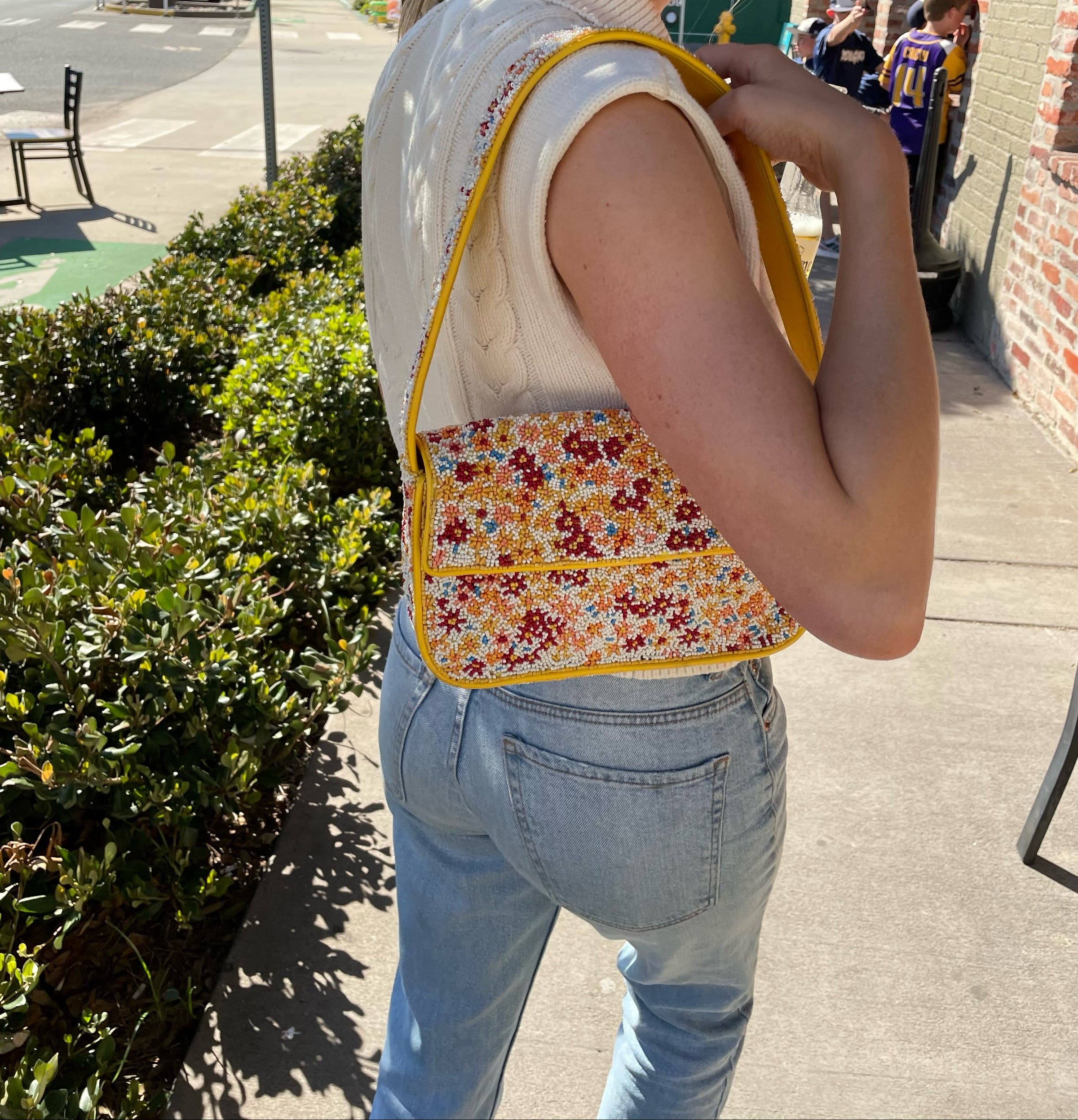 ☆関税込み☆【STAUD】 floral beaded shoulder bag 0400022295956_BLOSSOMFLORAL?