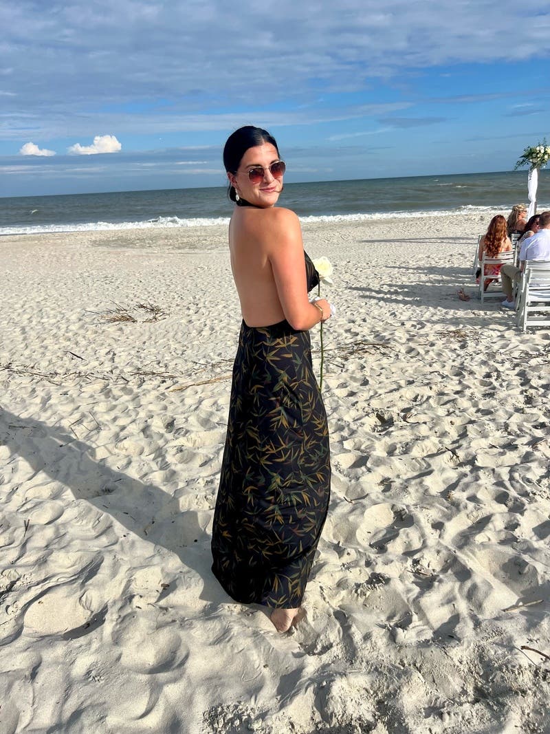 Cowl Neck Halter Dress by WEWOREWHAT | Rent the Runway