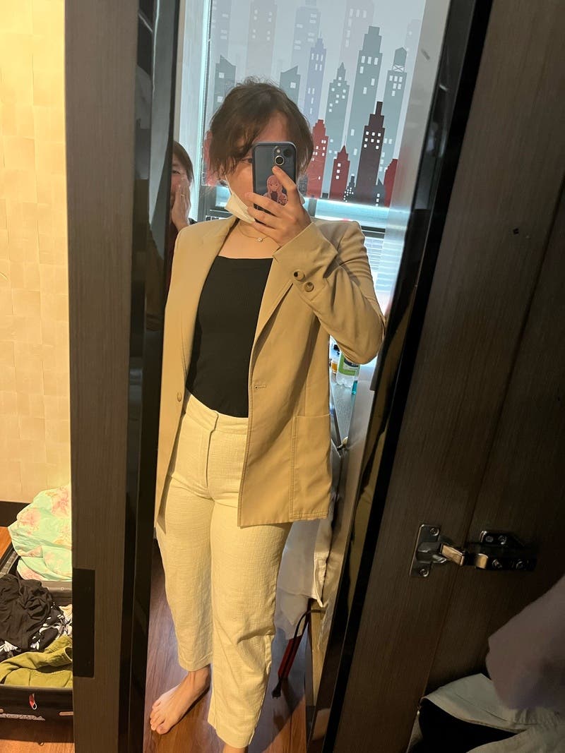 アウターその他 VICTORIA BECKHAM Woman Blazer Beige 1125WJK006092A ALMOND Beige Oversized Blazer by Victoria Victoria Beckham | Rent