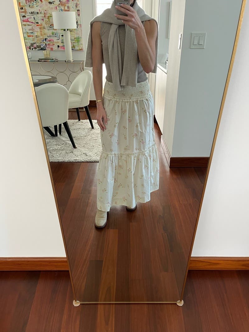 Printed Tiered Maxi Skirt by GANNI x RTR | Rent the Runway