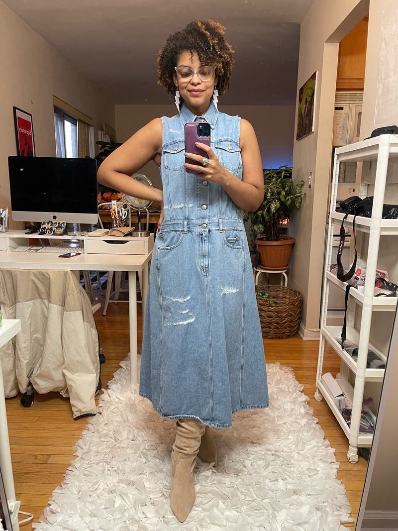 ワンピース Mm6 Maison Margiela Denim Dress MM6 Maison Margiela｜デニムノースリーブワンピース