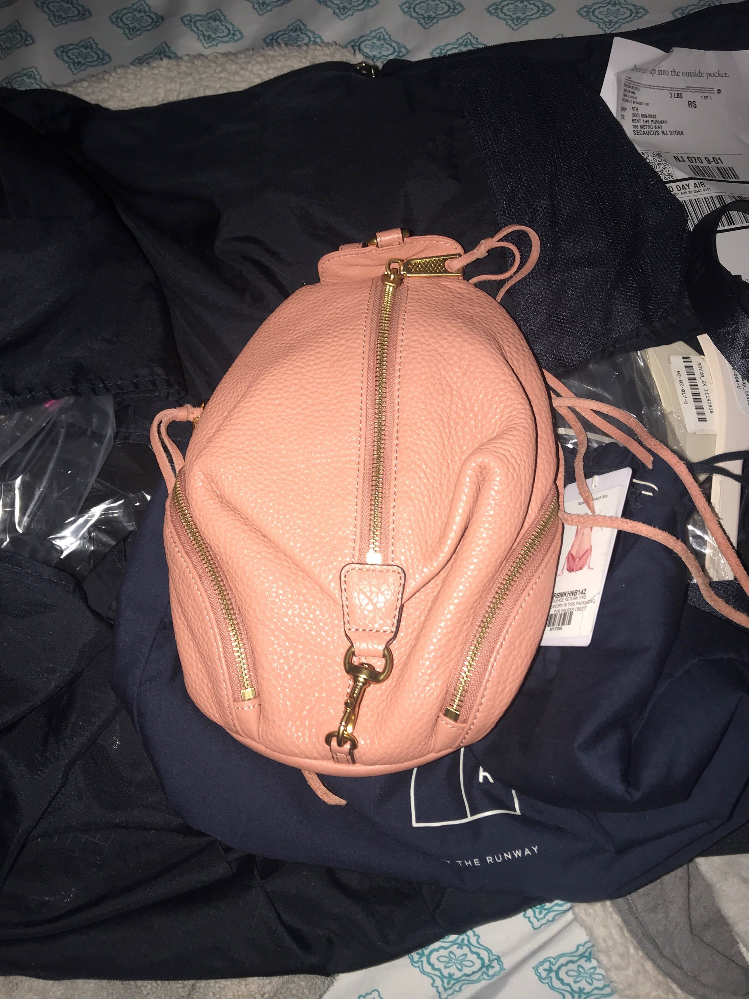 Peach Mini Julian Backpack by Rebecca Minkoff Accessories | Rent