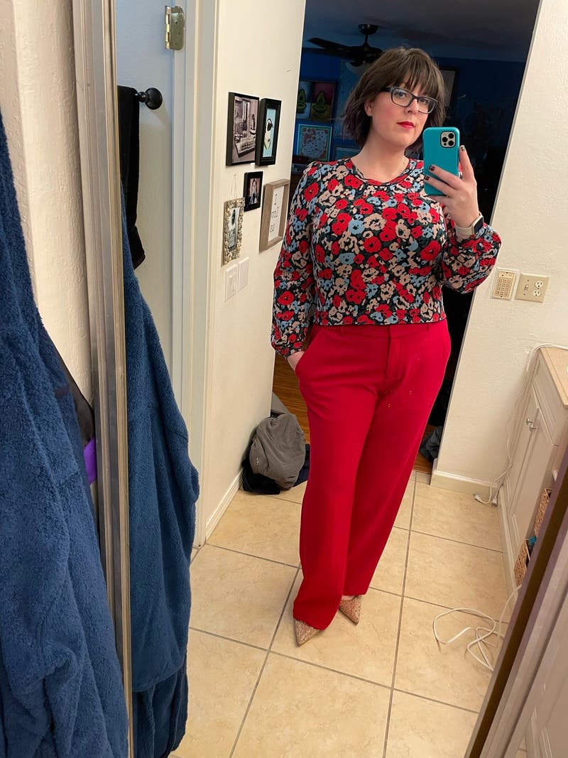 Red Jory Pants by Black Halo | Rent the Runway