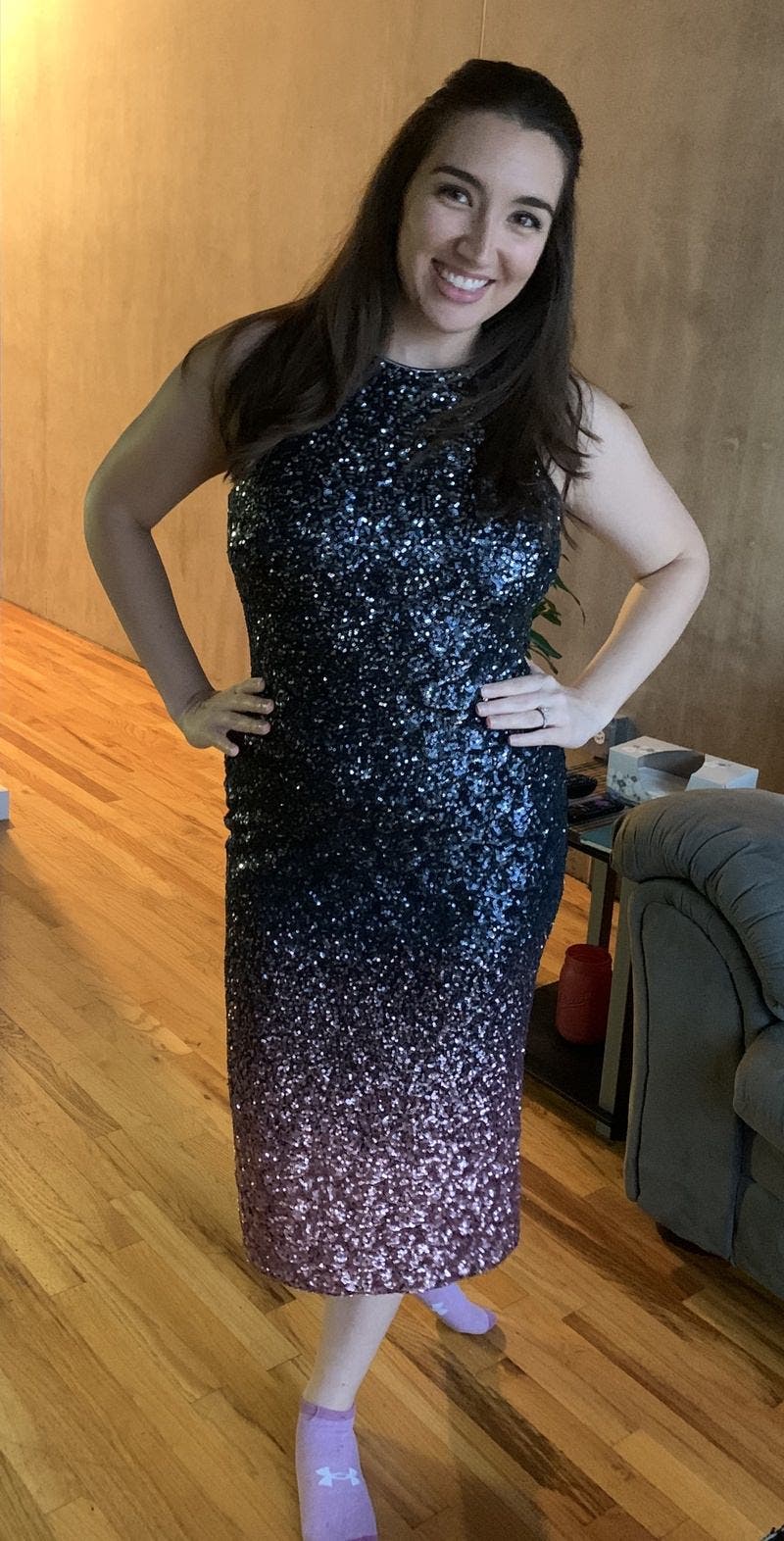 Rent Navy and Pink Shawn Sheath from Dress The Population - 1360100 | Rent the Runway