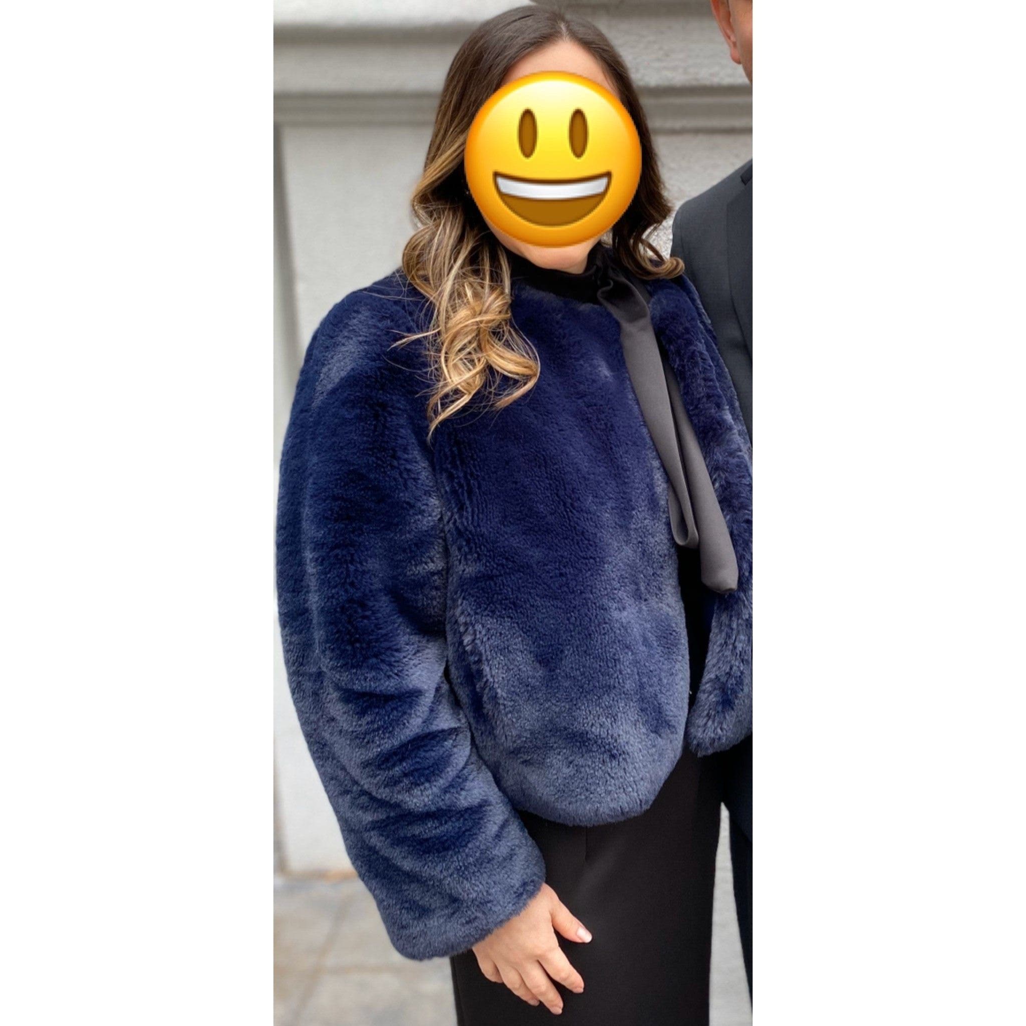Faux Fur Blue Cropped Coat Topshop Cropped Shaggy Faux Fur Jacket
