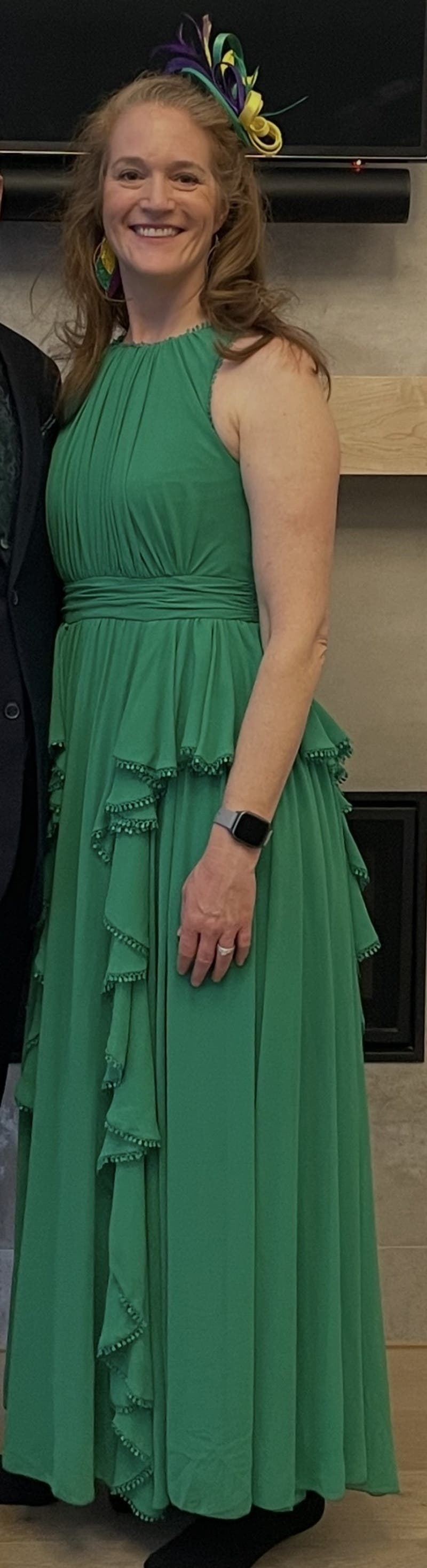 Green Chiffon Gown by Badgley Mischka | Rent the Runway