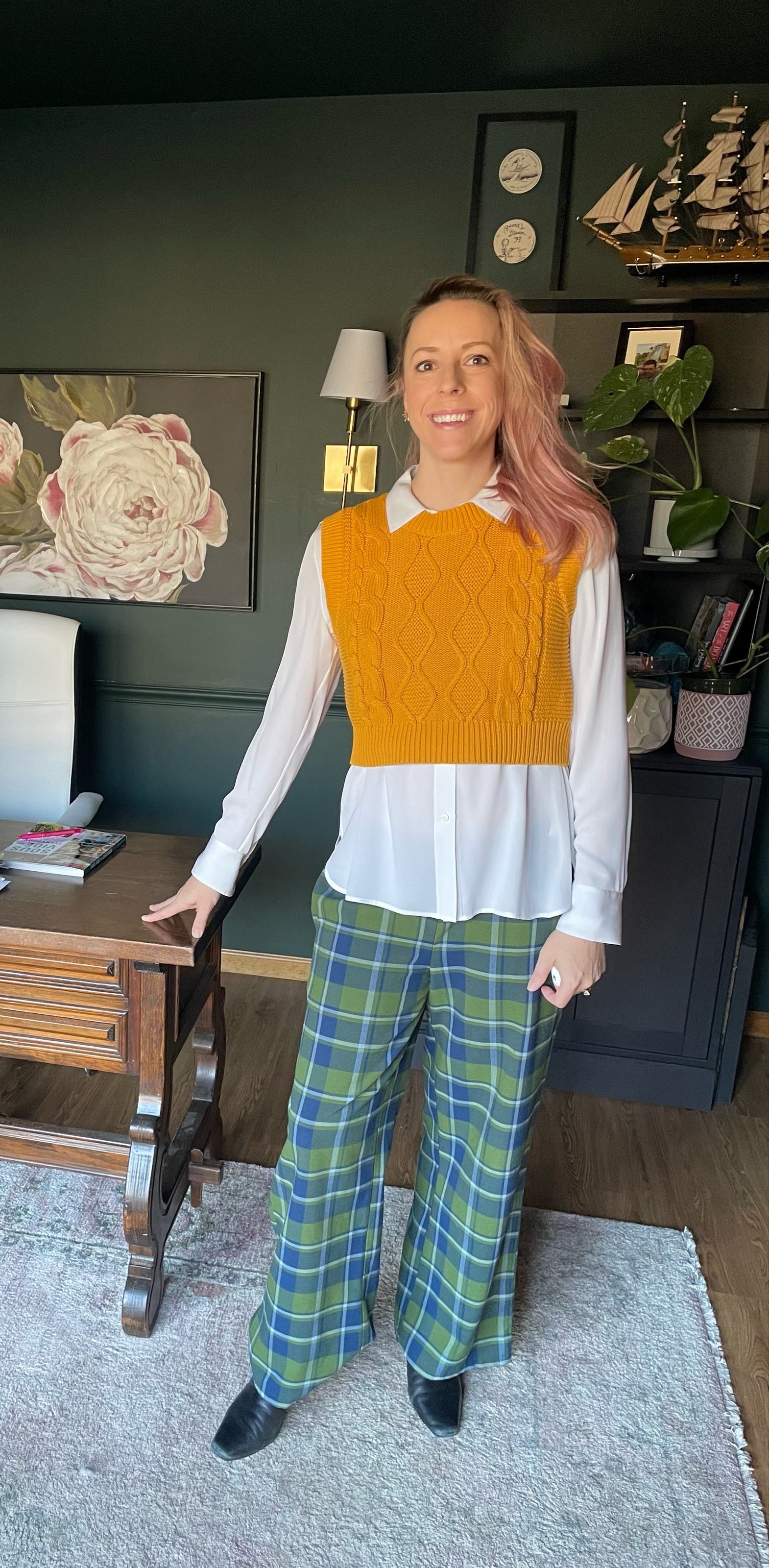 Classic Plaid V Pants by WEWOREWHAT | Rent the Runway display picture 1