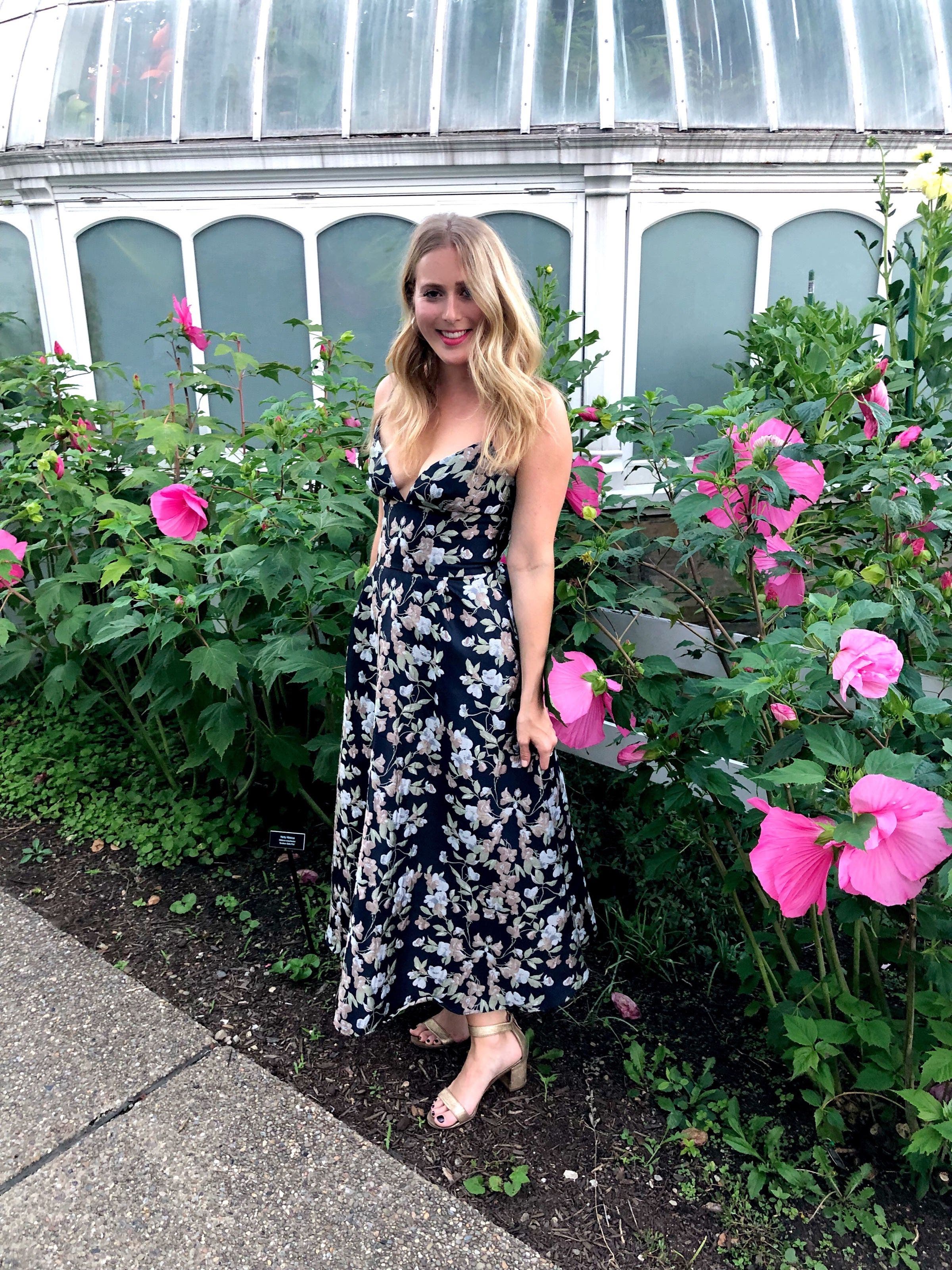 Anthropologie Water Garden Dress お上品 花柄ドレス 3D flower dresses – JardinVue
