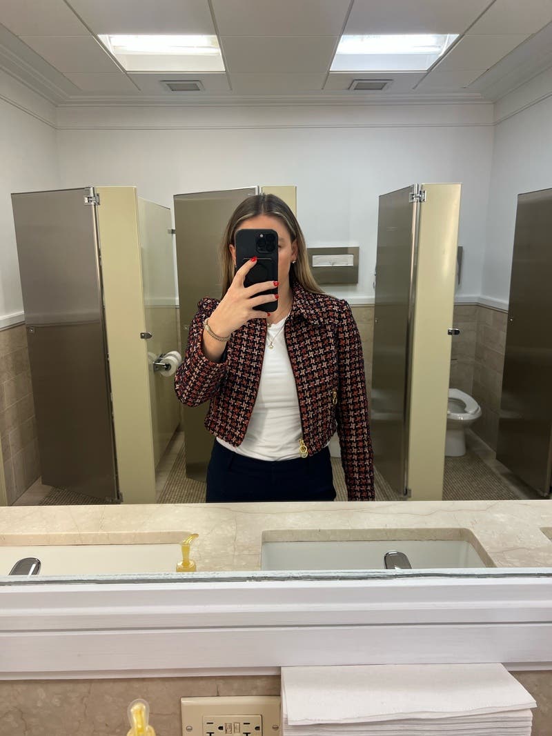 Cropped Tweed Jacket by Jill Jill Stuart | Rent the Runway