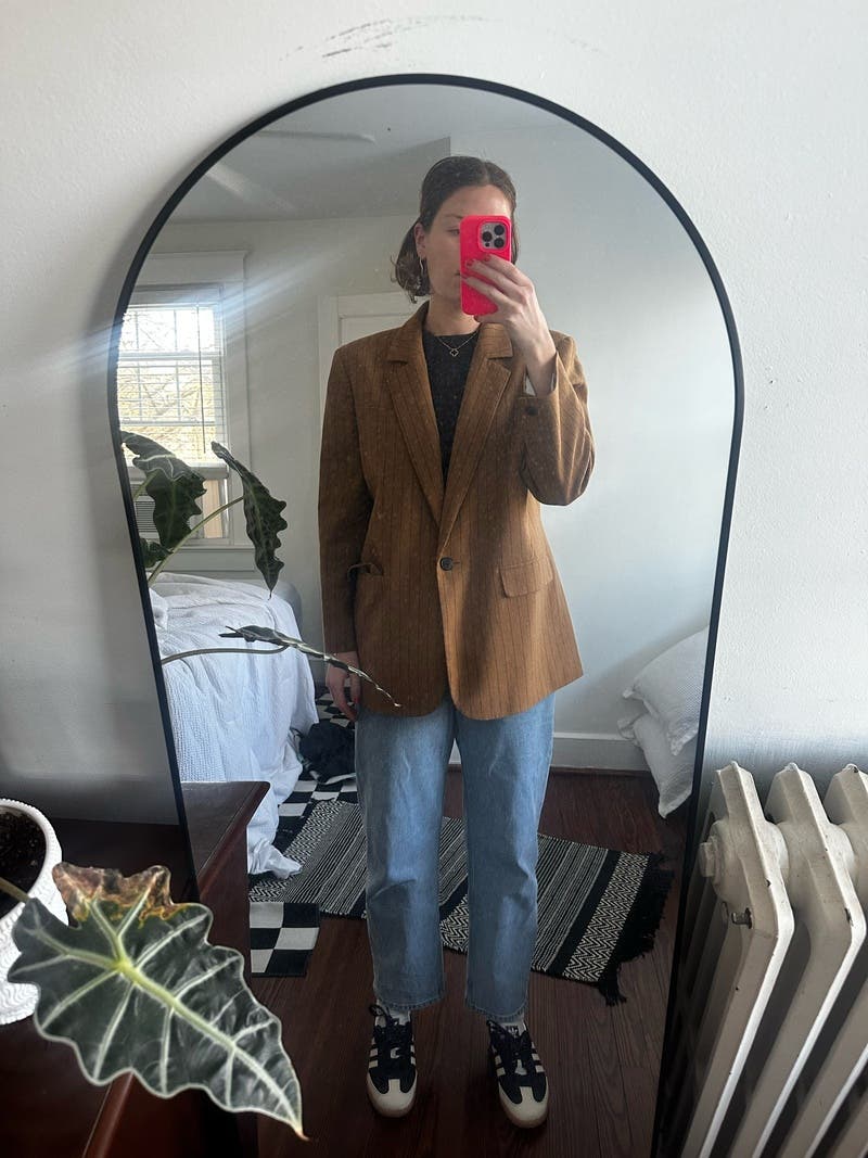 Pin Stripe Oversized Blazer
