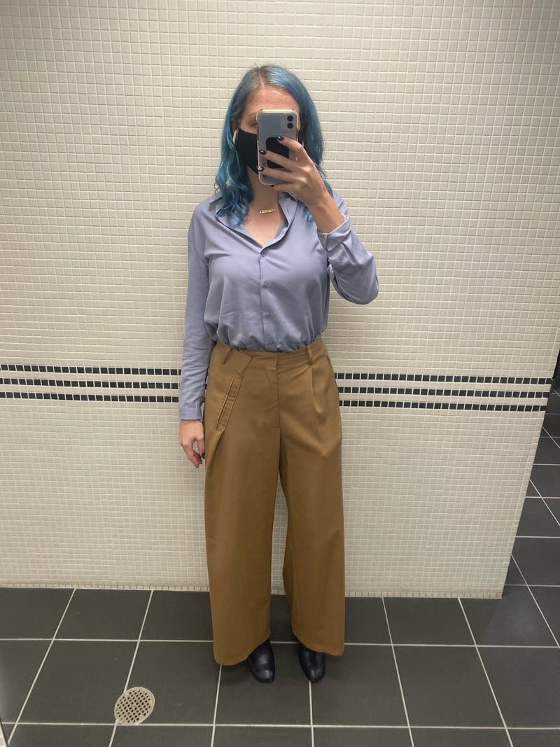 Tan Wide Leg Trousers by MM6 Maison Margiela | Rent the Runway