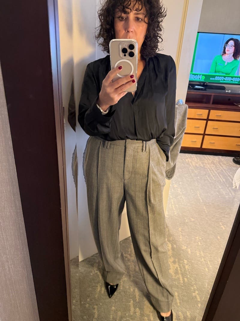 【関税&送料込】Ganni Herringbone Pants GANNI Herringbone Canvas Mid Waist Pants GANNI
