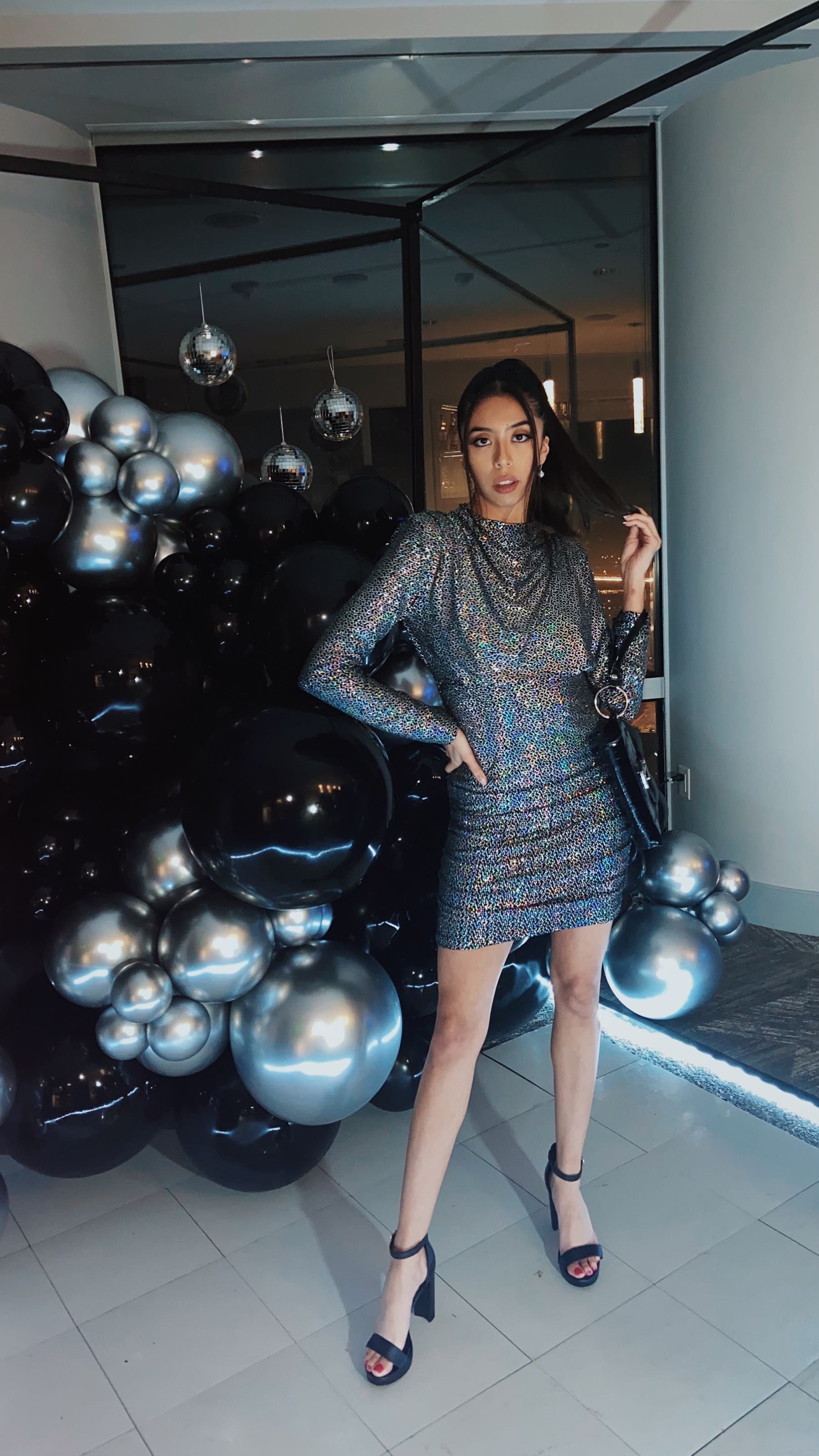 alexia admor sequin shift dress Val Tie Sequin Shift Dress, Silver / XS