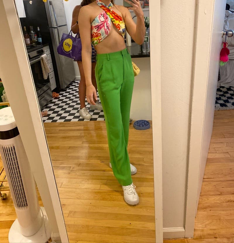 Green Straight Leg Pants by MM6 Maison Margiela | Rent the