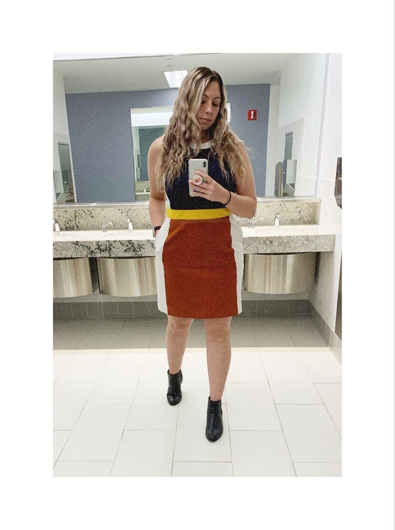 Colorblock Mya Dress by Tory Burch | Rent the Runway