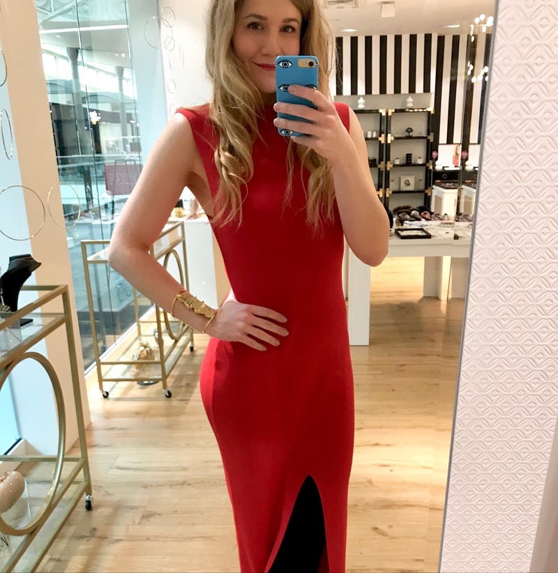Red Front Slit Dress by Solace London | Rent the Runway