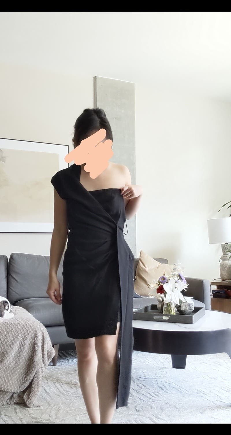 Black One Shoulder Dress by Victoria Victoria Beckham | Rent