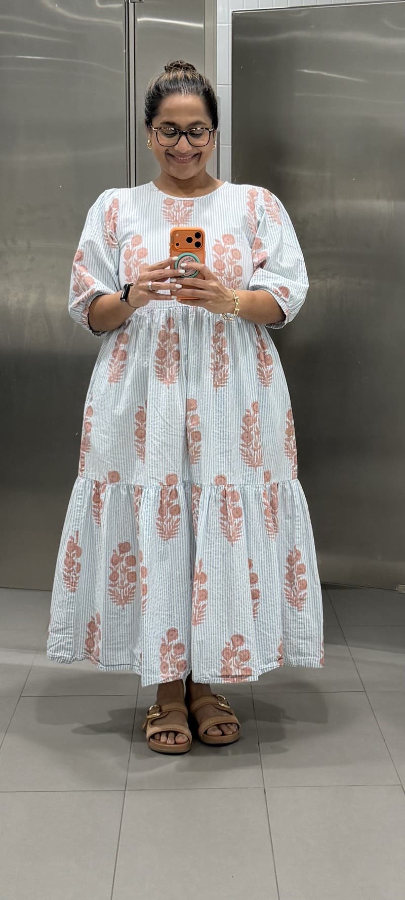 Blue Floral Gaia Dress by SZ Blockprints | Rent the Runway