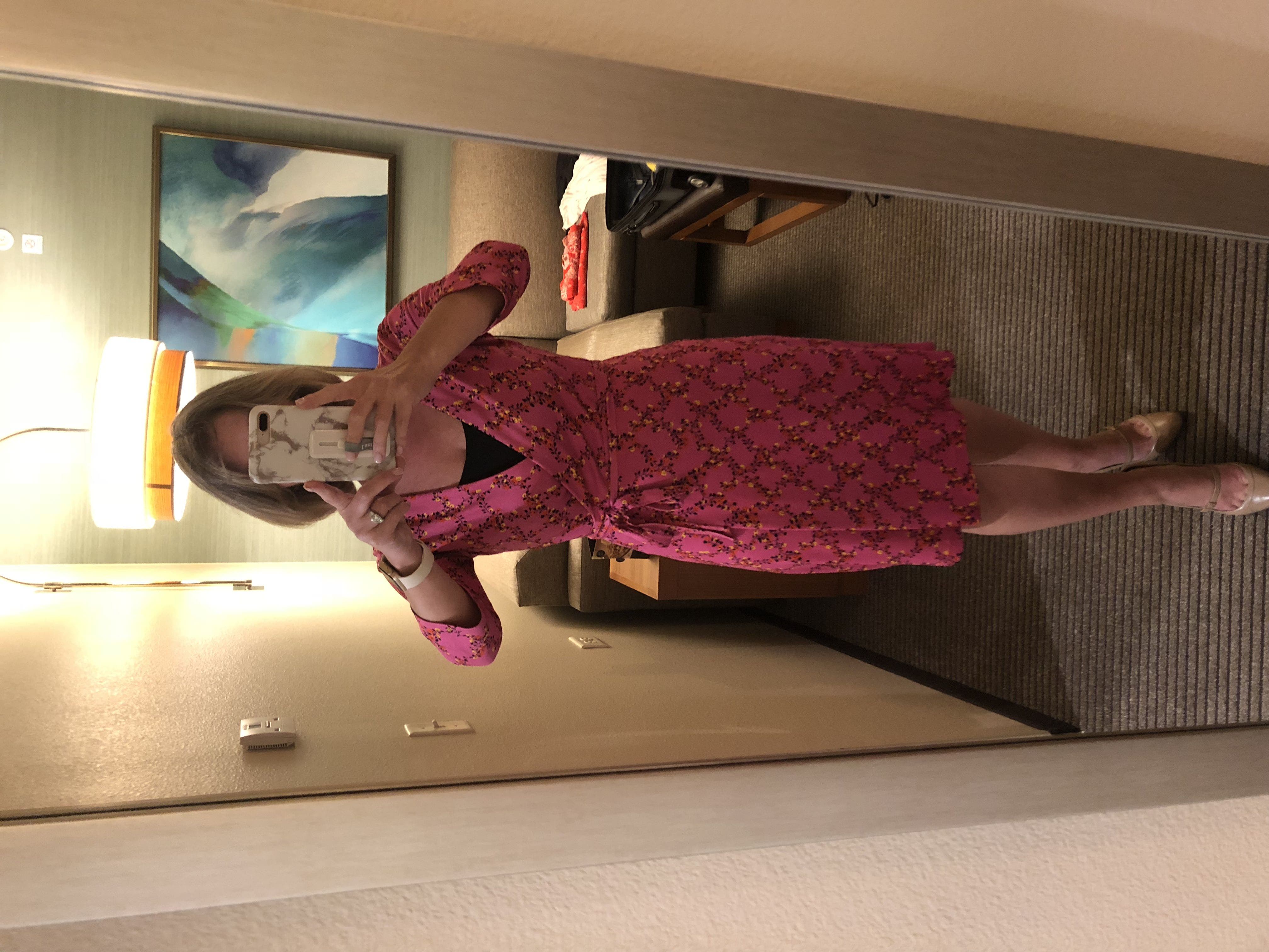 Pink Print Julian Two Wrap Dress by Diane von Furstenberg | Rent the Runway