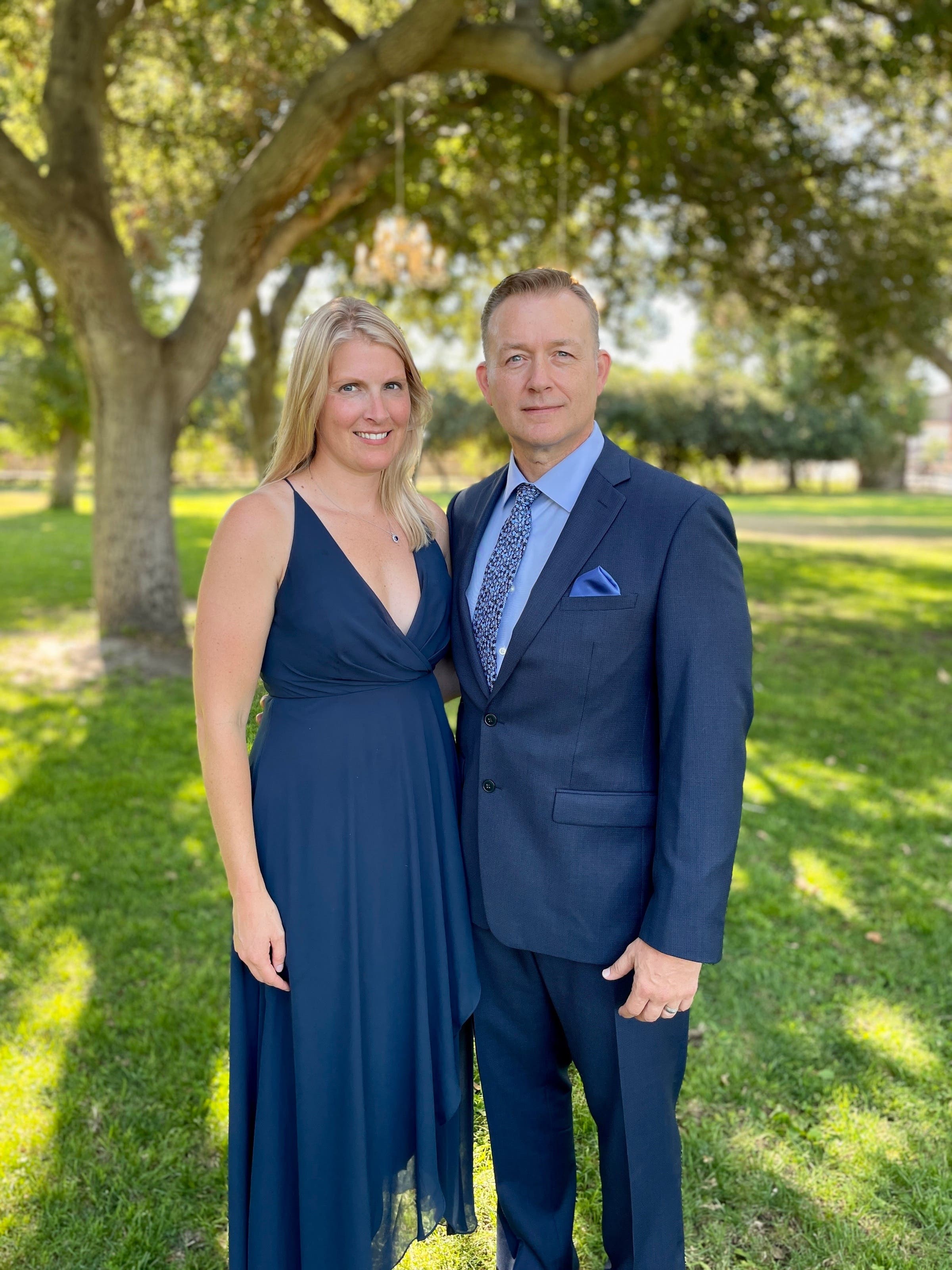 Navy Farrah Gown by Jenny Yoo | Rent the Runway