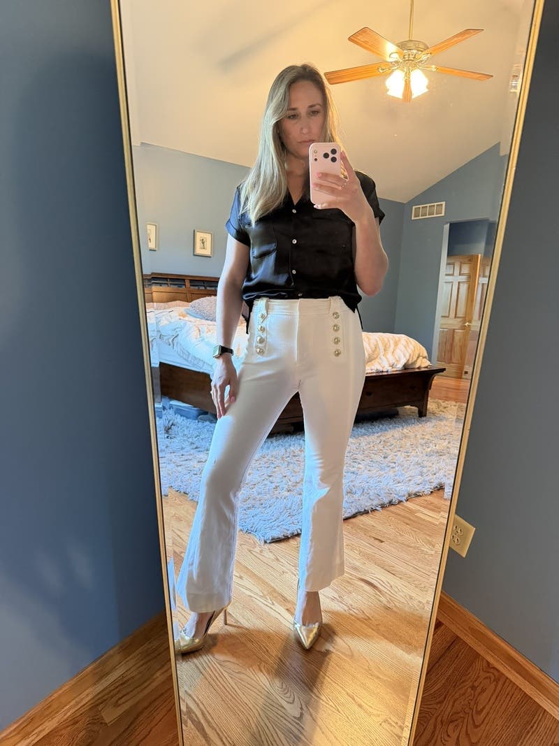 Robertson Flare Trousers With Sailor Buttons by Derek Lam 10