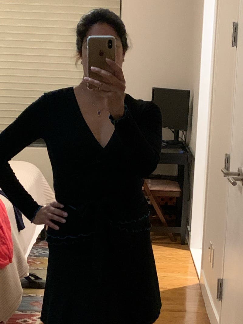 DIANE VON FURSTENBERG 黒 ラップカーディガン 長袖 DIANE VON FURSTENBERG 黒 ラップカーディガン 長袖