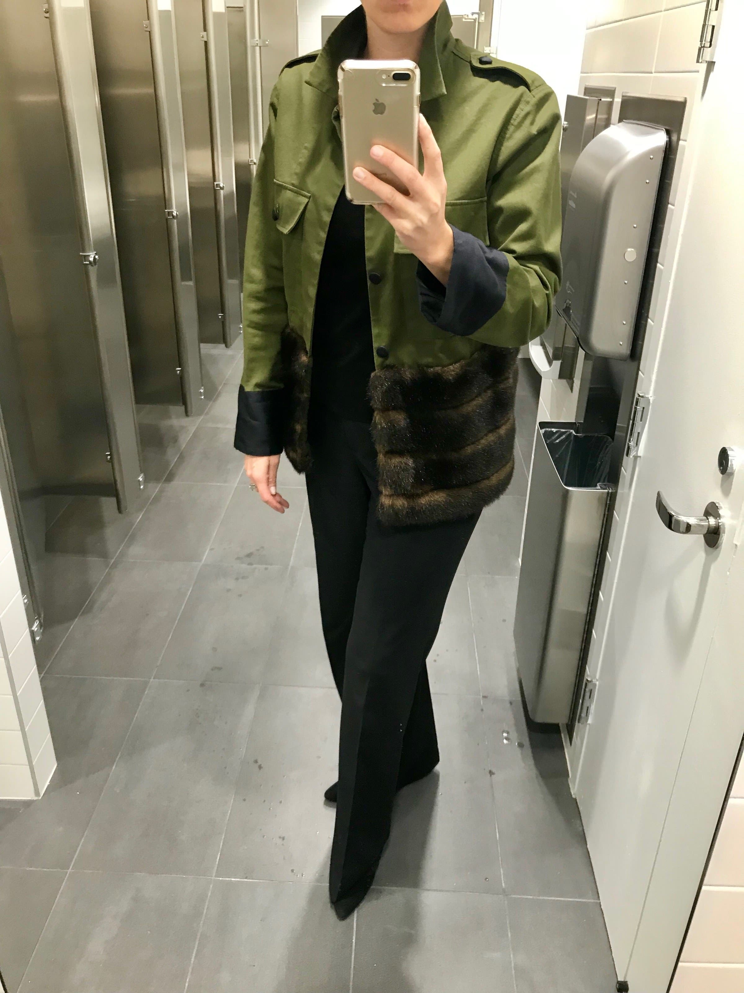 Faux Fur Trim Field Jacket by Harvey Faircloth | Rent the Runway