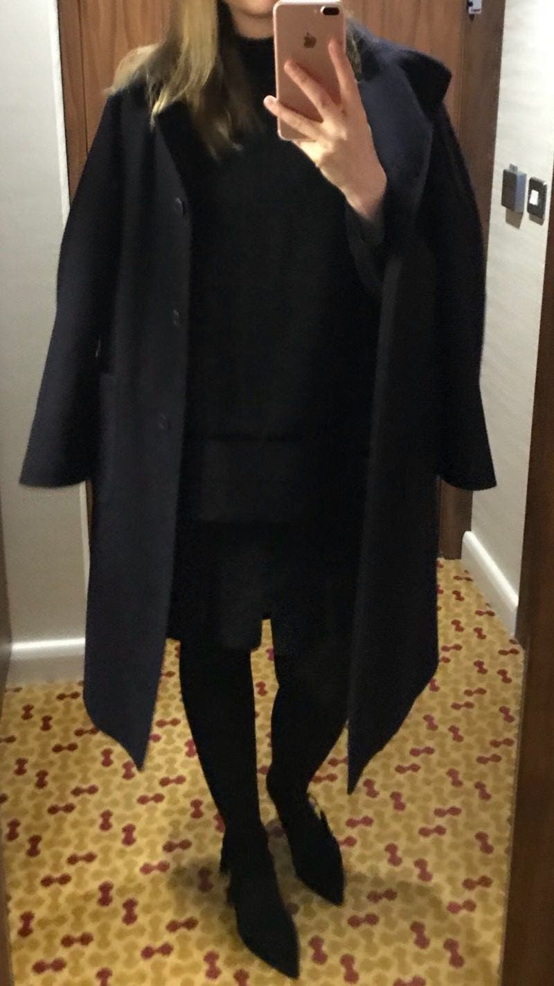 Navy Oversize Coat by Jil Sander Navy | Rent the Runway