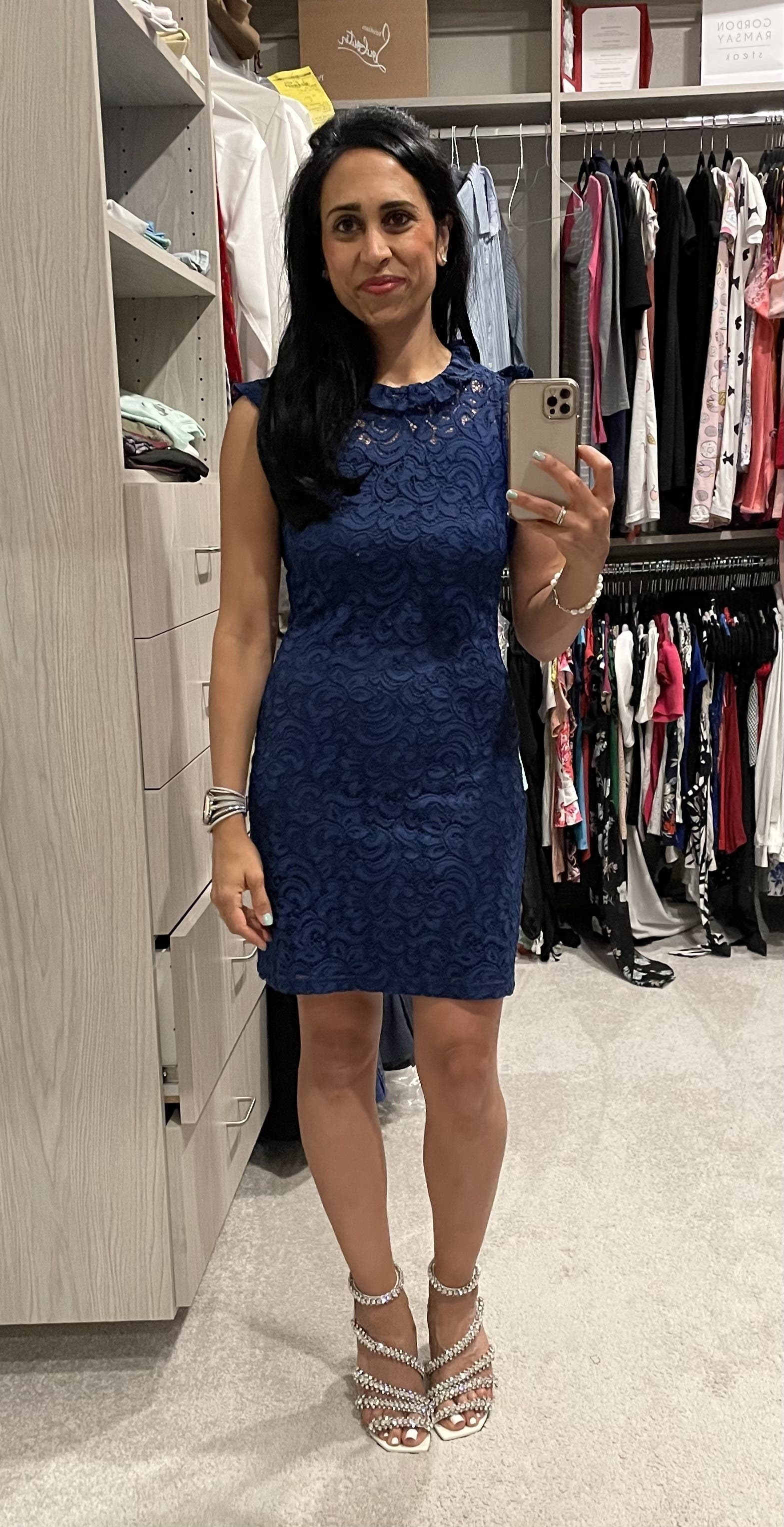 美品 ajew iPhoneXR.11 /navy dress NYLON 美品 ajew iPhoneXR.11