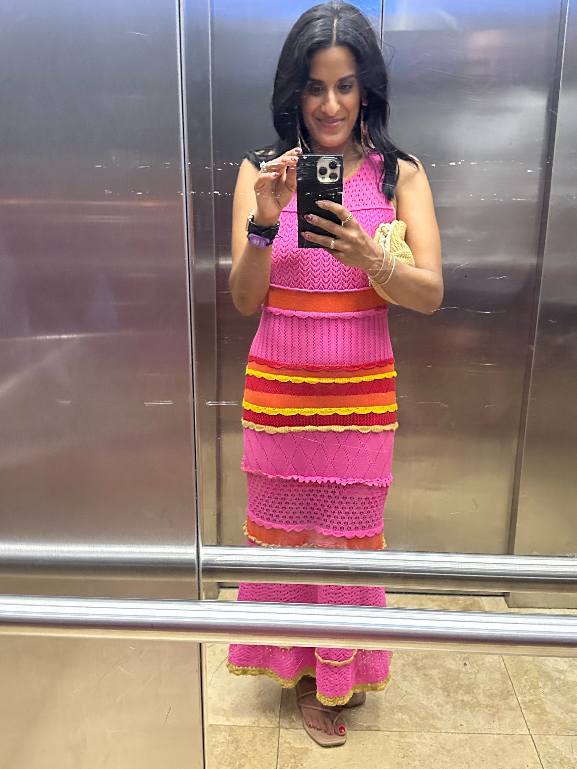 Mixed Midi Dress by Milly | Rent the Runway