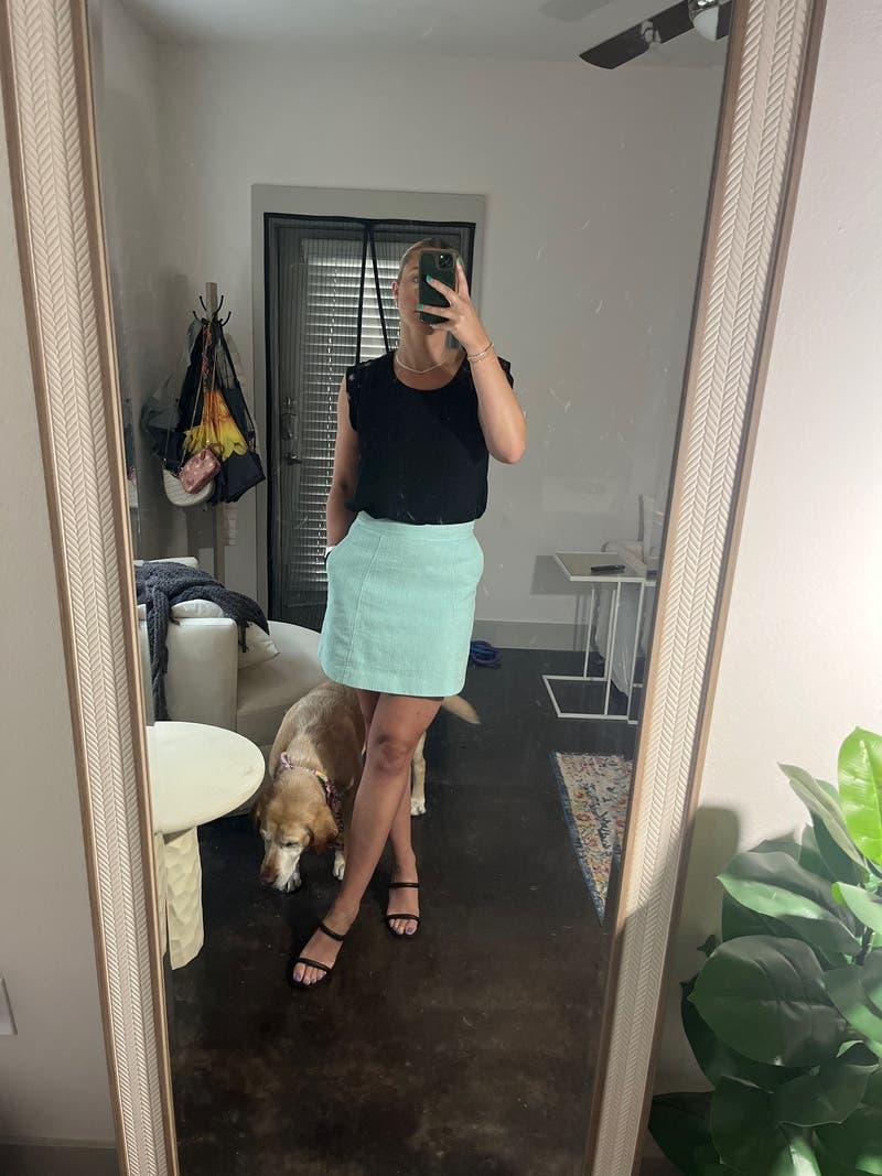 CHLOE A LINE SKIRT ブラウン　Sサイズ Ameri（アメリ）の「CHLOE A LINE SKIRT（スカート）」 - WEAR