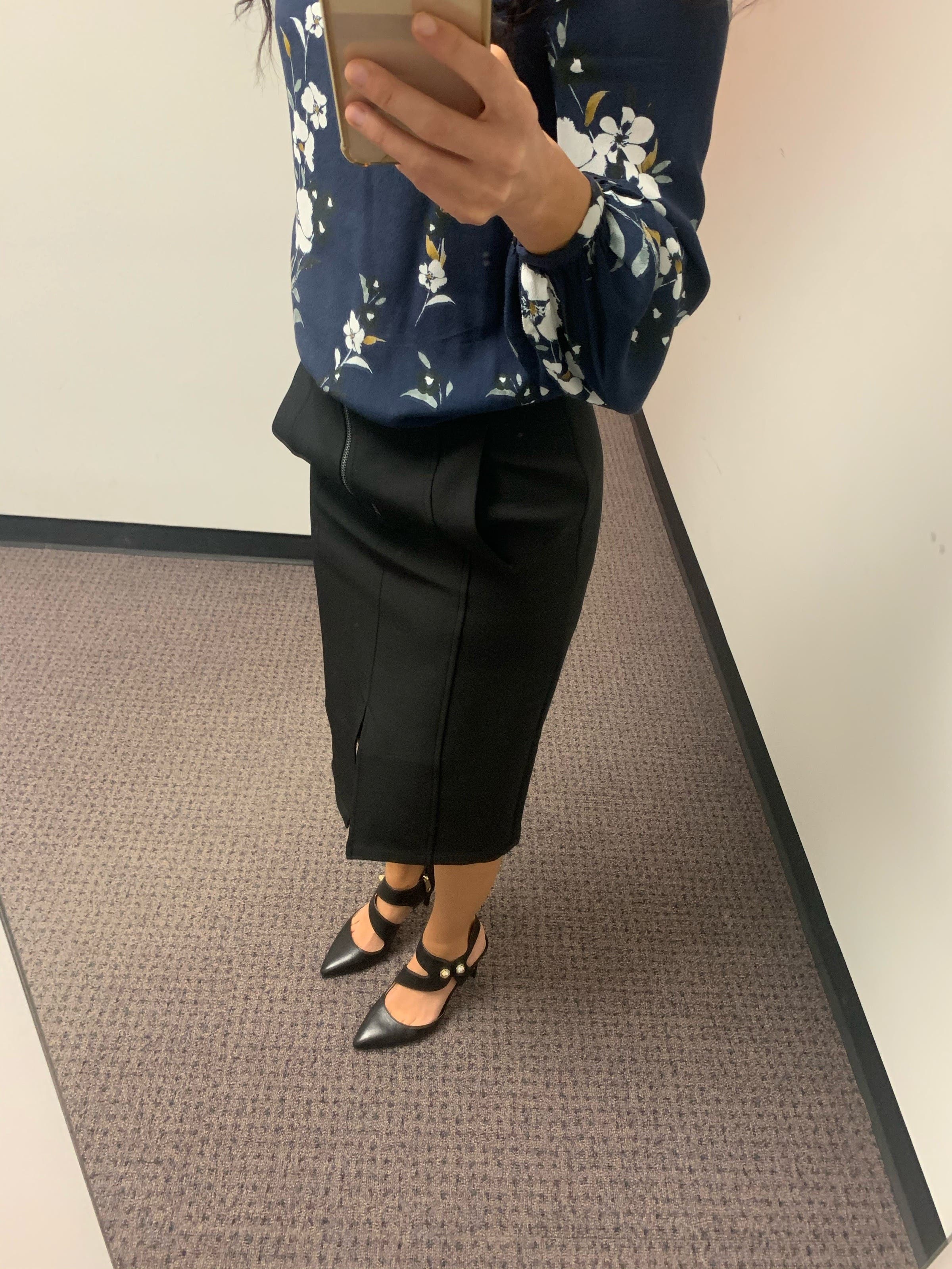 Black Zipper Skirt by Emporio Armani | Rent the Runway